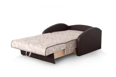 Бежевый диван Оливер 1 Стандарт Роял бежево-лиловый Домус шоколад