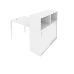 Рабочая станция с опорным шкафом-купе Метал Сйстем Б.РС-СШК-3.1 Белый / Metal System