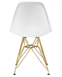 Стул обеденный ДОБРИН ДСР (ножки золотые, цвет белый (В-02)) 4 шт / DOBRIN DSR (W-02))