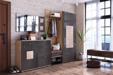 Шкаф одностворчатый Фиджи ЛД 659.300 М Дуб золотой Антрацит