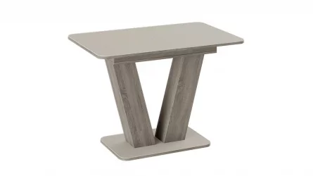 Раздвижной стол Чинзано тип 1 Дуб сонома трюфель/стекло бежевое матовое