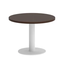 Стол журнальный круглый ХОМЕ ОФФИCЕ ВР.СП-5-60.1Г Венге Цаво/Белый металл / HOME OFFICE VR.SP-5-60.1G