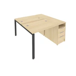 Рабочая станция с опорной тумбой Metal System Б.РС-СТП-2.1 Акация/Антрацит