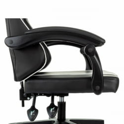 Геймерское кресло BRABIX Shooter GM-123, 2 подушки, экокожа, черное/белое