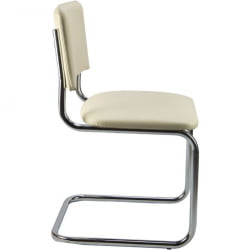 Кресло офисное Сильвия хром Бежевое