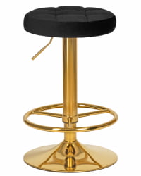 Табурет барный DOBRIN BRUNO GOLD (черный велюр (MJ9-101))