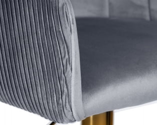 Стул барный ДОБРИН ДЭРCЙ ГОЛД (серый велюр (1922-19)) / DOBRIN DARCY GOLD