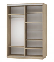 Черный шкаф-купе Экспресс Дуо 1600х2200х Лондон/Дуб сонома / 1600х2200h