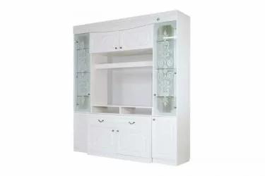 Классическая стенка в гостиную Мария Луиза 1 Бодега Белый