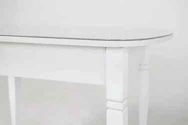 Стол Хоста-2 с резными опорами Белый Анкор светлый