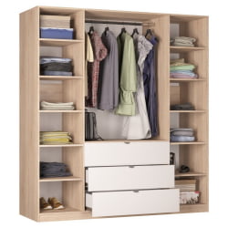 Шкаф распашный R-198х180х60-3-TR-M(ЯАТ-ЯАС)