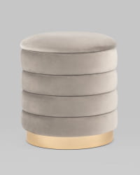 Пуф Франсис с ящиком велюр Серо-бежевый