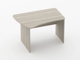 Стол прямой под встроенную тумбу Glassy 1.101.12Л Дуб сантана светлый