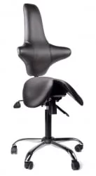 Кресло-седло со спинкой EZSolo Back Черный