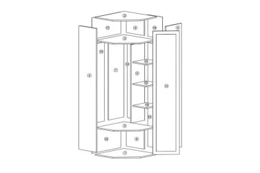 Детский шкаф для одежды Хаски 22 Дуб Ирландский