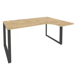 Стол эргономичный правый на О-образном м/к ОНИКС О.МО-СА-4Р Тиквуд Светлый/Антртацит / ONIX O.MO-SA-4R