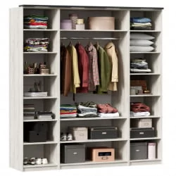 Шкаф четырехстворчатый Техно 12 Дуб Крафт белый