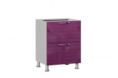 Тумба кухонная 600 с 2 ящиками (4) Анастасия ЛД 031.052.000 М Ежевика