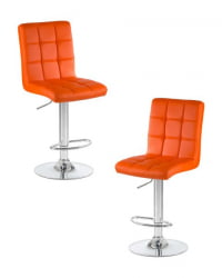 Стул барный ДОБРИН КРУГЕР (оранжевый) 2 шт / DOBRIN KRUGER