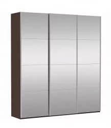 Шкаф-купе 3 двери с зеркалом Прайм 2100 Зеркало/Зеркало/Зеркало Венге