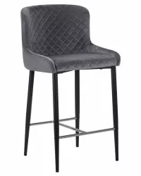 Стул полубарный ДОБРИН CХРИСТИАН 65 Темно-серый велюр В108-91 / DOBRIN CHRISTIAN V108-91