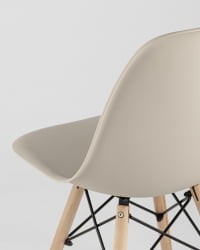 Стул Eames Style DSW бежевый (разборный каркас)