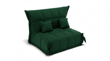 Диван Джаз 800 (ЗР) Цвет фасада: Зеленый; Тип: Прямой; Материал фасада: Металл/Велюр