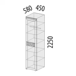 Шкаф-пенал (лев/прав) Тиффани 93.10