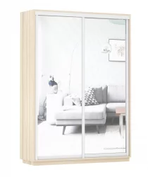 Шкаф-купе двухдверный Экспресс Дуо Экспенс 1600х2200х Ясень шимо светлый / 1600х2200h