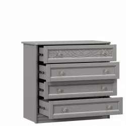 Комод с 4 ящиками Джулия ЛД 695.040.000 Оникс серый
