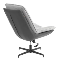 Кресло Космо велюр/букле (ХЙП)/экокожа, светло-серый/графит / Cosmo (HYP)/экокожа,