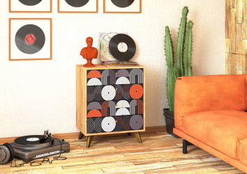 Комод Фьюжн КМ-001 дуб крафт золотой/VINIL Комод Фьюжн КМ-001 дуб крафт золотой/VINIL