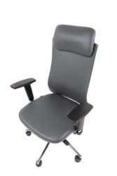 Офисное кресло CХАИРМАН 500 ЛЮКС (ЛУКС) ЭКО экокожа Серый / CHAIRMAN (LUX)
