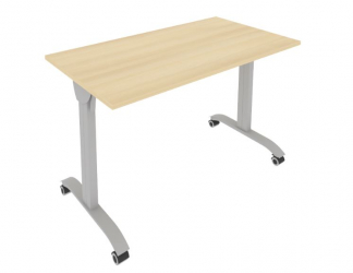 Парта двухместная Де Гласси П  мобильная складная ЛДСП  Бук/ Металл Серый