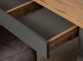 Письменный стол с надстройкой Монако 902.301 Дуб Вотан Оникс Графит