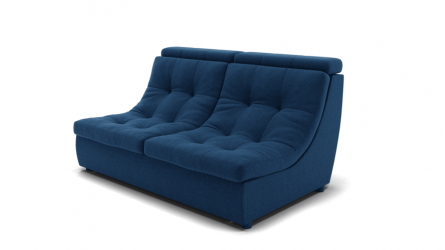 Диван Монако-1 (ЗР) Цвет фасада: Синий; Тип: Прямой; Материал фасада: Металл/Велюр