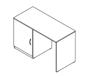 Стол письменный с тумбой KTFD 1255 L Белый