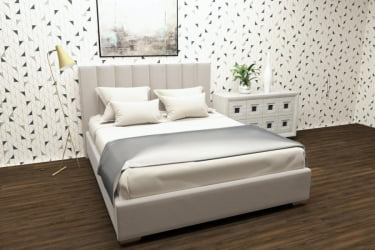 Кровать 160 на 200 Терра без основания Материал фасада: Металл/Велюр; Спальное место: 1600х2000 мм; Цвет: Кремовый