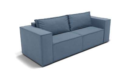 Диван Рашт (ЗР) Цвет фасада: Голубой; Тип: Прямой; Материал фасада: Металл/Велюр