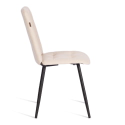 Стул обеденный Асти флок , 47х54х86, молочный, 4 / Asti