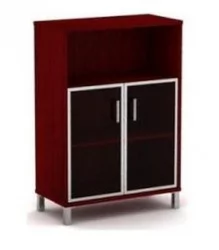 Стеллаж стекло в раме В420.4 Бургунди