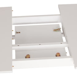 Раздвижной стол Claire столешница МДФ, опоры дерево гевея, белый / натуральное дерево, 110+30 x 75 x 75см