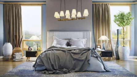 Кровать двуспальная 1600 Шелли EL-6B Серая