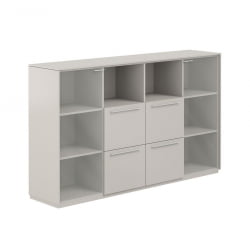 Шкаф средний с ящиками Атлас НЗ-0326.ГС.ГС Серый камень / Atlas NZ-0326.GS.GS