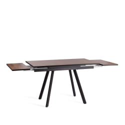 Раздвижной стол VIGO ЛДСП/HPL/металл, 120 x 80 x 30 х 30 х 75 см, Дуб Вотан/черный