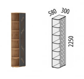 Стеллаж Монако 902.17 Дуб Вотан Графит
