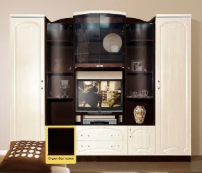 Стенка Александра 6 МДФ Венге/Млечный дуб