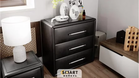 Комод со стеклом Элис Темный