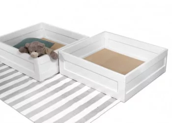 Кровать-домик RooRoom кд-11Р c ящиками Розовый