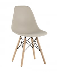 Стул Eames Style DSW бежевый (разборный каркас)